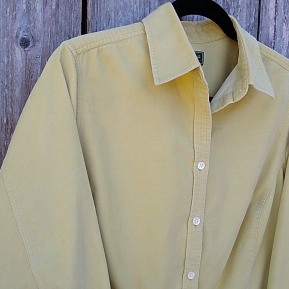 Shaped Corduroy Button-front Shirt Long Sleeve - Picture 8 of 15